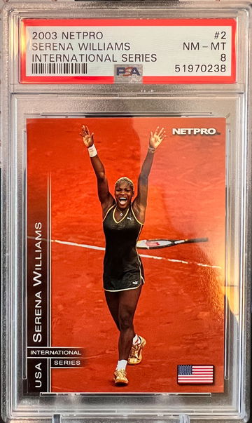⭐️ 2003 NETPRO SERENA WILLIAMS INTL #2 PSA 8 RC 🔥📈