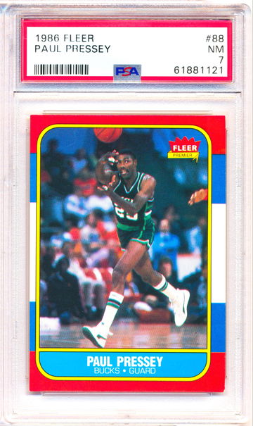 1986 Fleer #88 Paul Pressey PSA 7