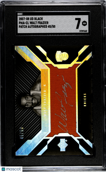 2007 Upper Deck Black Walt Frazier #PMA-CL Patch Autograph SGC 7