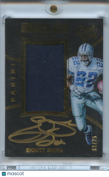 Emmitt Smith 2016 Black Gold Auto Autograph Game Worn Patch Dallas Cowboys 2/25