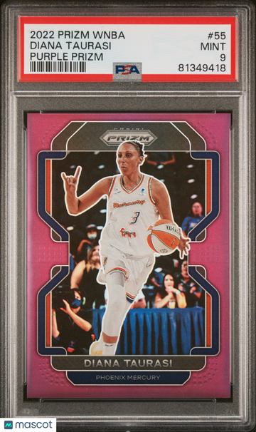 2022 Panini Prizm WNBA Diana Taurasi #55 Purple Prizm PSA 9