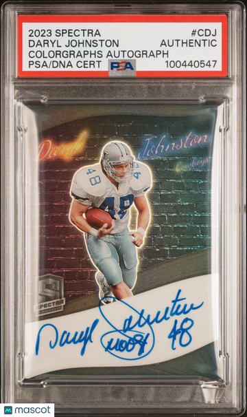 2023 Panini Spectra Colorgraphs Autographs Daryl Johnston On Card Auto Dallas Cowboys PSA Authentic 114/149 #CDJ PSA A