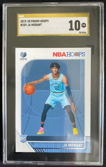 2019-20 Panini Hoops Ja Morant Rookie RC #259 SGC 10 Pristine Gold Label! Rare! POP 11!