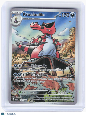 Black Bolt Krookodile Holo Illustration Rare [Lightly Played] #137/86