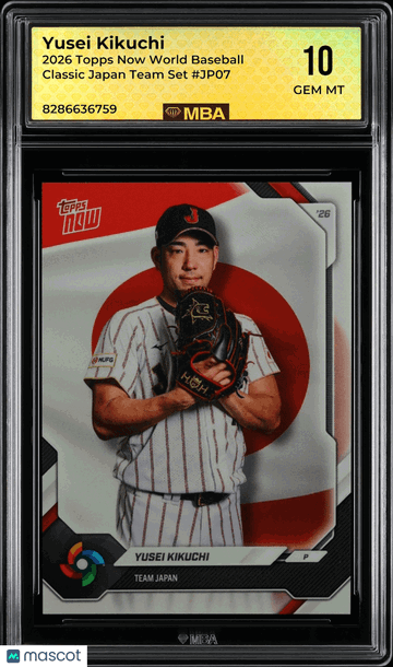 2026 Topps Now World Baseball Classic Yusei Kikuchi #JP07 Japan Team Set MBA 10