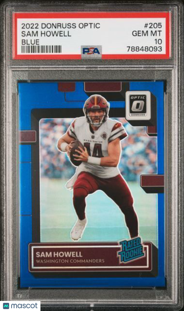 2022 Panini Donruss Optic Sam Howell #205 Blue PSA 10