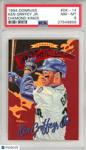 1994 Donruss Diamond Kings Ken Griffey JR. #DK-14 PSA 8