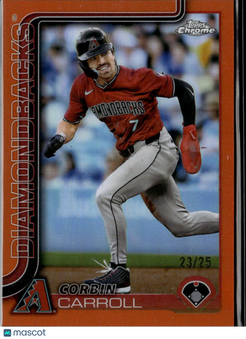 Corbin Carroll 2025 Topps Chrome Orange /25 Arizona Diamondbacks