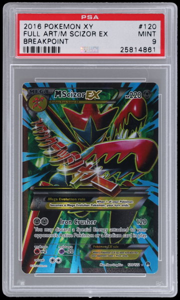 2016 Pokemon XY Breakpoint M Scizor EX Ultra Rare PSA 9