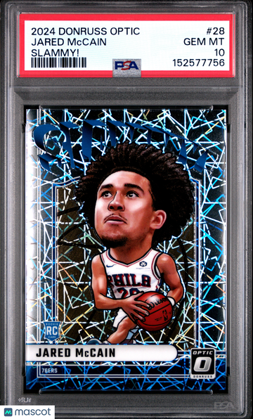 2024 Panini Donruss Optic Slammy! Jared Mccain #28 PSA 10