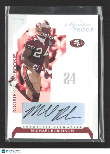 2006 Playoff National Treasures Signature Proof Michael Robinson #117 Auto