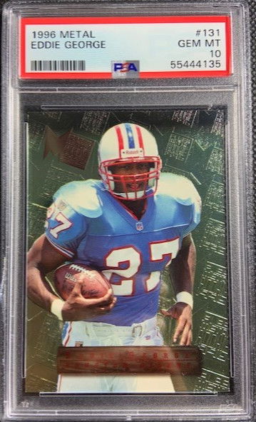 1996 Fleer Metal #131 Eddie George RC Rookie PSA 10 Gem Mint POP 12 Oilers HOF