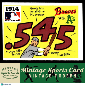 1971 Fleer World Series (Black Backs) 1914 - Braves vs. A's - Hank Gowdy #12 Lauglin Laughlin