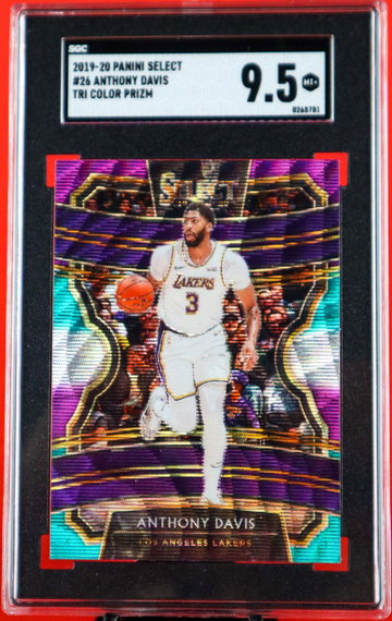 ANTHONY DAVIS 2019-20 PANINI SELECT TRI COLOR SGC 9.5 