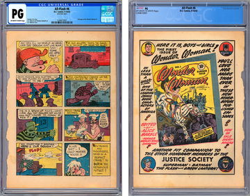 ALL-FLASH #6 CGC *PG* 25th PG ONLY *WONDER WOMAN #1 FULL-PG AD* GARDNER FOX 1942