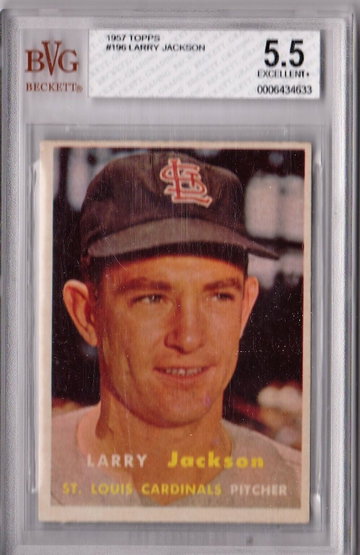 1957 Topps Larry Jackson #196 BVG Beckett 5.5 P1248