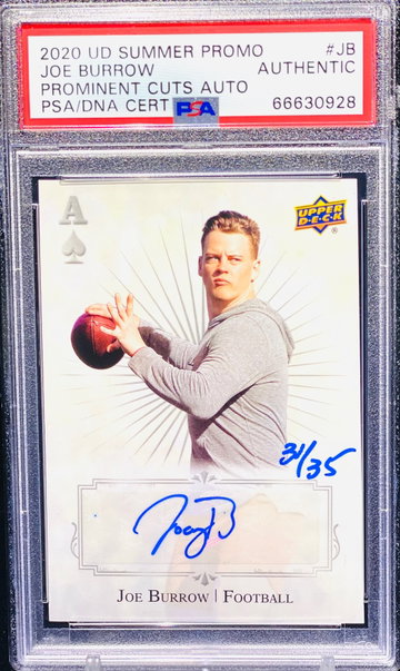 Joe Burrow RC PSA Authentic SSP /35 More Rare than Exquisite 