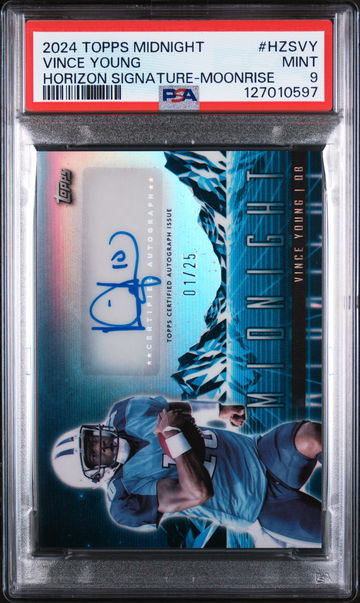 2024 Topps Midnight Horizon Signatures Moonrise Vince Young #HZSVY /25 PSA 9