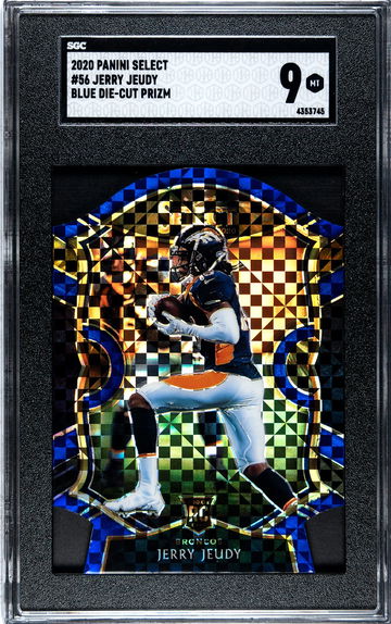 2020 Panini Select #56 Jerry Jeudy Blue Die Cut SGC 9