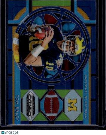 2019 Panini Prizm Draft Picks Stained Glass Tom Brady #100