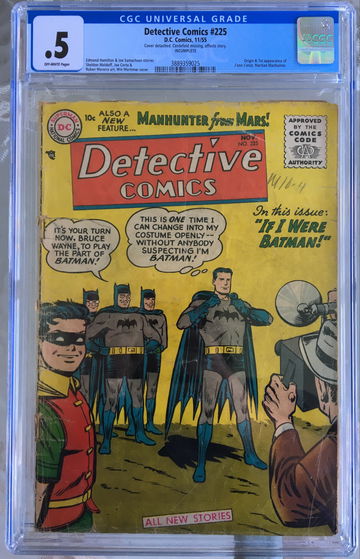Detective Comics #225 (1955) CGC .5 or 0.5 -- 1st & origin of Martian Manhunter