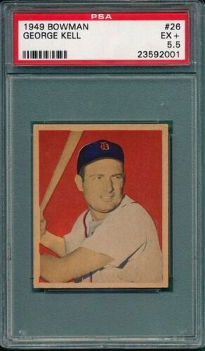 George Kell 1949 Bowman #26 Detroit Tigers HOF RC PSA 5.5