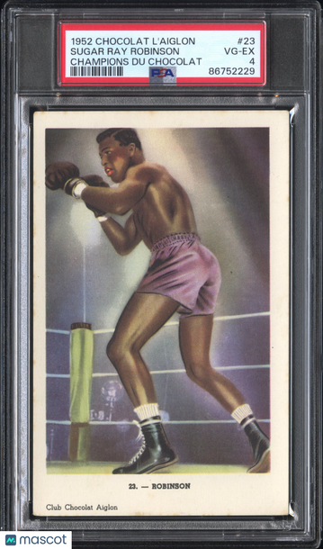 1952 Chocolat L'aiglon Champions Du Chocolat Sugar Ray Robinson #23 PSA 4