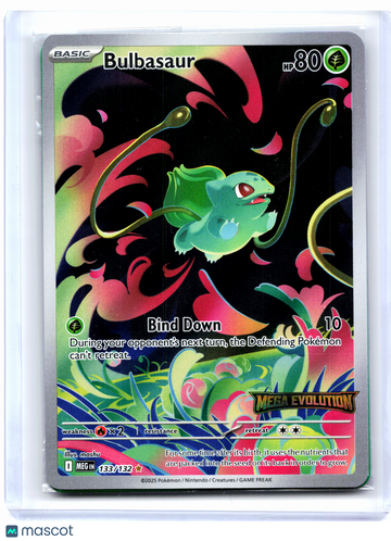 Miscellaneous Cards & Products Bulbasaur (Mega Evolution Stamped) Holo Illustration Rare [Sealed] #133/132