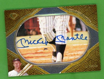 2014 Topps Diamond Icons CS-MICK Mickey Mantle Cut Signature New York Yankees Auto