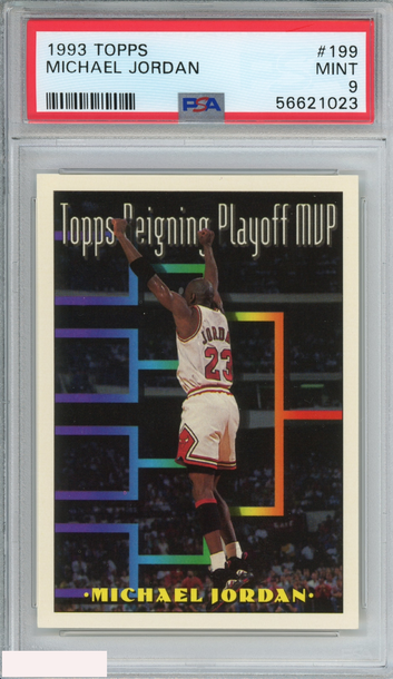 1993 TOPPS MICHAEL JORDAN #199 CHICAGO BULLS HOF PSA 9 MINT