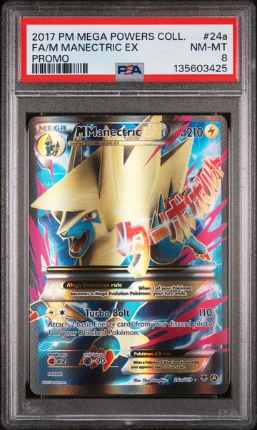 2017 Pokemon Mega Powers Collection Promo M Manectric Ex #24A PSA 8