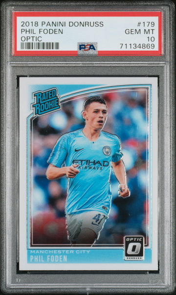 2018 PANINI DONRUSS OPTIC PHIL FODEN #179 RC ROOKIE PSA 10