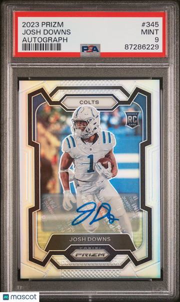 2023 Panini Prizm Josh Downs #345 Autograph PSA 9