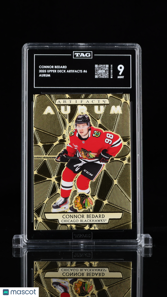 2025 Upper Deck Artifacts Aurum Connor Bedard #6 TAG 9