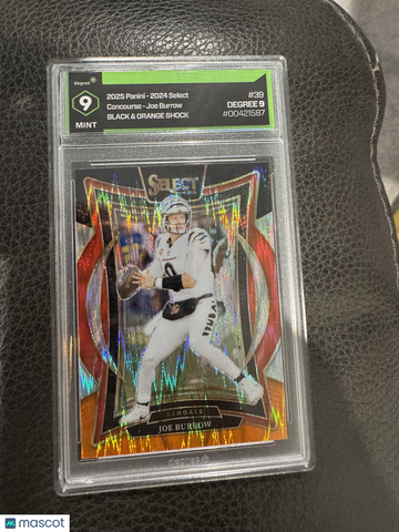 2024 Panini Select - Black & Orange Prizm Shock Joe Burrow #39 Other 9