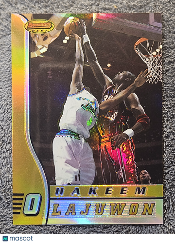 1996 Bowman's Best Hakeem Olajuwon #15 Refractor HOF