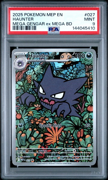 2025 Pokemon Mega Evolution Black Star Promos Mega Gengar Ex Mega Battle Deck Haunter #027 PSA 9