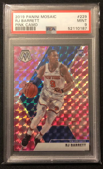 2019 Panini Mosaic RJ Barrett Pink Camo PSA 9