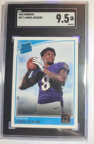 Lamar Jackson 2018 Donruss SGC 9.5