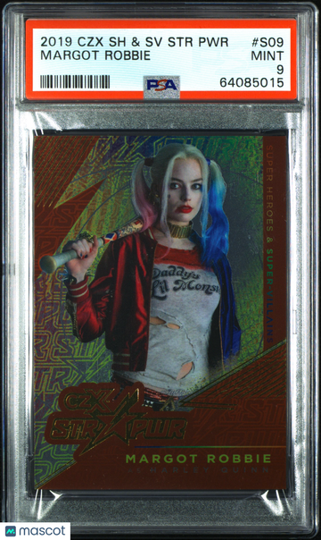 2019 Cryptozoic CZX Super Heroes & Super Villains STR PWR Margot Robbie #S09 PSA 9