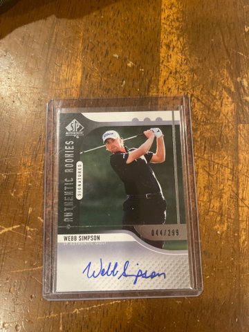 2012 Webb Simpson Rookie SP Authentic Auto /299