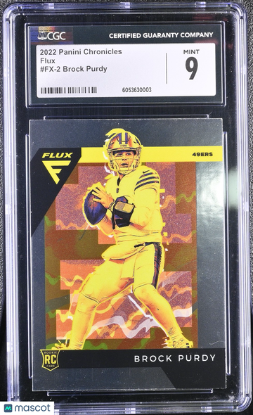 2022 Chronicles Brock Purdy #FX-2 Flux Flux CGC 9