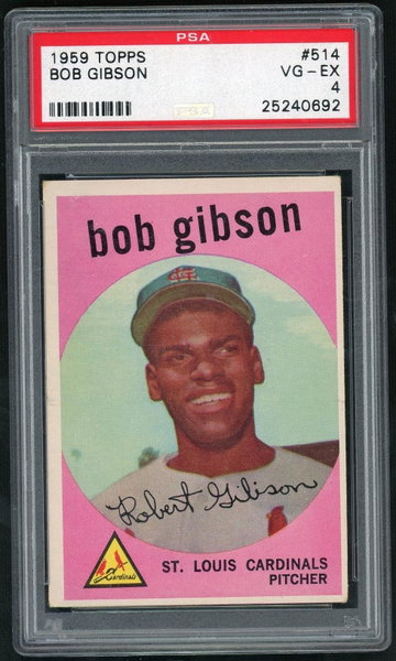 1959 Topps Bob Gibson #514 PSA 4