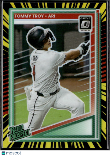 Tommy Troy 2025 Panini Donruss Optic Rated Prospect Yellow Shock /69 Arizona Diamondbacks