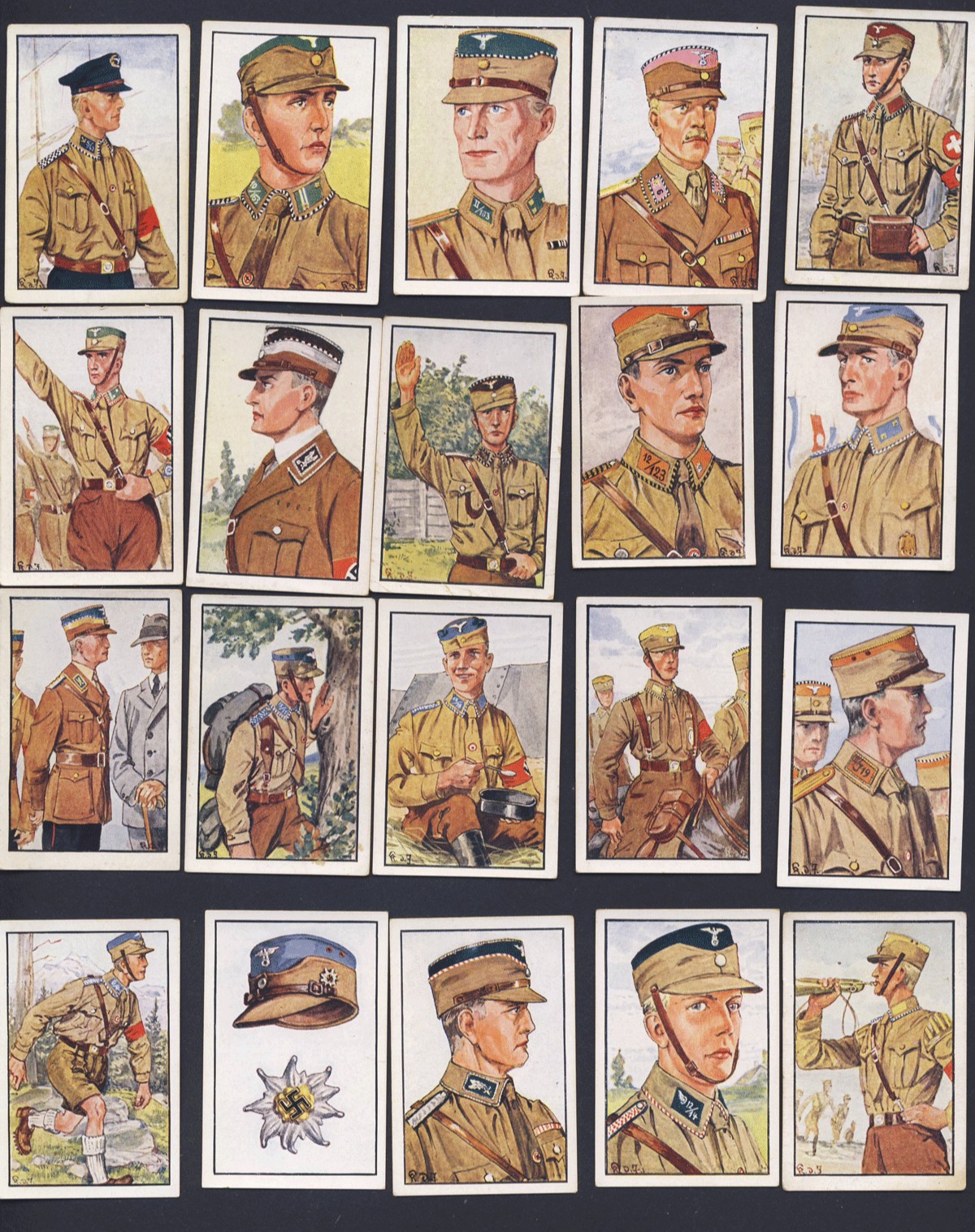 1933 Sturm German uniforms of party organizations - RARITY- 44 cards