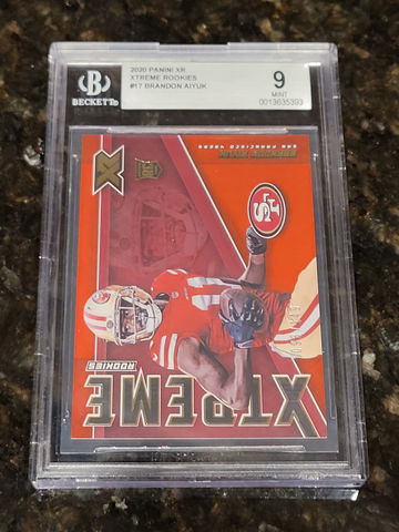 2020 Panini XR Brandon Aiyuk Xtreme Rookies RC /149 BGS 9 MNT 49ers #X-17
