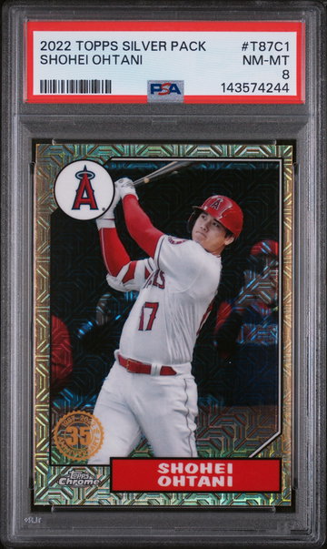 2022 Topps '87 Silver Pack Chrome Shohei Ohtani #T87C1 PSA 8