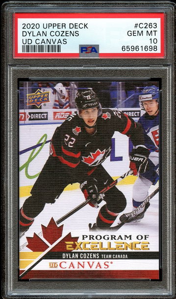 2020 Upper Deck Canvas Program Of Exellence Dylan Cozens PSA 10
