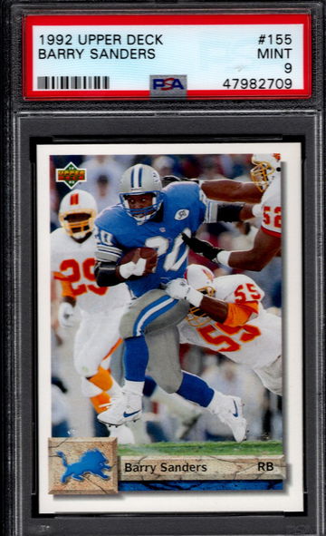 1992 Upper Deck #155 Barry Sanders PSA 9 MINT Lions HOF