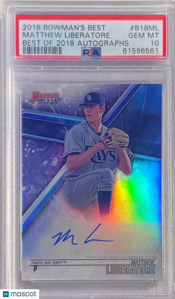 2018 Bowman's Best Best Of 2018 Autographs Matthew Liberatore #B18ML PSA 10